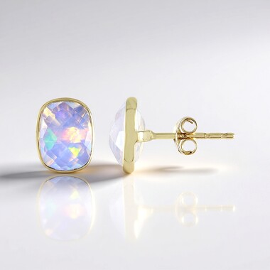 Welo-Opal-Goldohrringe