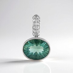 Ciondolo in argento con Fluorite Verde (MONOSONO COLLECTION)