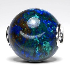 Ciondolo in argento con Malachite Azzurrite