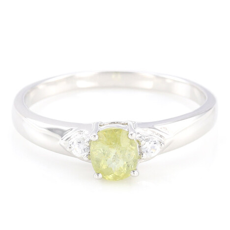 Zilveren ring met een koper toermalijn