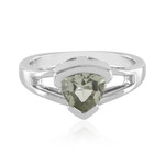 Grüner Amethyst-Silberring