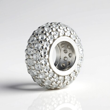 Ciondolo in argento con Topazio Bianco (MONOSONO COLLECTION)