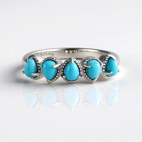 Anello in argento con Turchese Sleeping Beauty (Faszination Türkis)