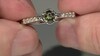 Bague en argent et Zircon de Ceylan vert