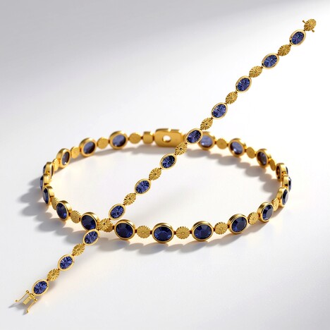 Bracciale in oro con Tanzanite (CUSTODANA)