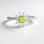 Bague en argent et Sphène