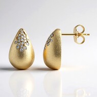 Zilveren oorbellen met I1 (G) Diamanten (Annette)