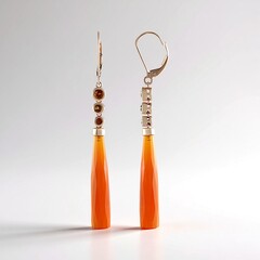 Orecchini in oro con Calcedonio Rosso (KM by Juwelo)