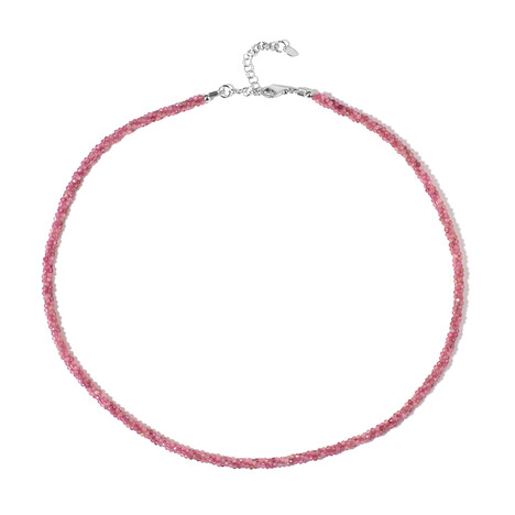 Collar en plata con Turmalina rosa de Nigeria