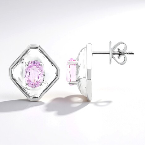 Orecchini in argento con Kunzite (Pallanova)