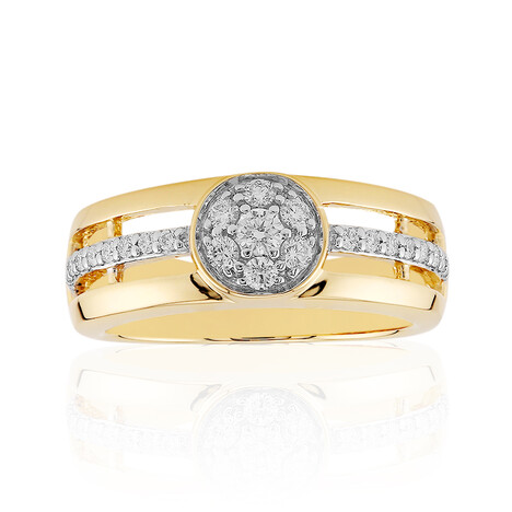 14K IF (D) Diamond Gold Ring (Annette)