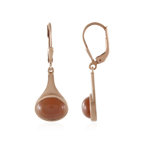 Zilveren oorbellen met Chocolade Maanstenen (KM by Juwelo)