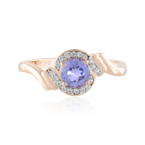 Gouden ring met een tanzaniet