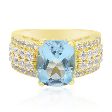 Bague en argent et Topaze bleu ciel