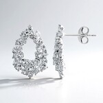 Orecchini in argento con Topazio Bianco