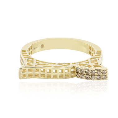 I2 Champagner-Diamant-Goldring (Ornaments by de Melo)