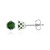 Boucles d'oreilles en argent et Diopside de Russie