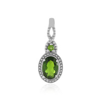 Russian Diopside Silver Pendant
