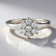 Bague en argent et Zircon