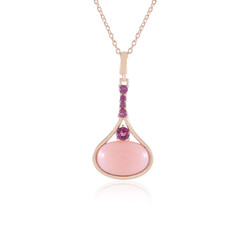 Collier en argent et Opale rose (KM by Juwelo)