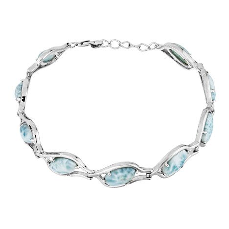 Zilveren armband met larimaren