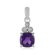 Sambia-Amethyst-Silberanhänger