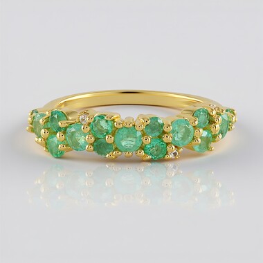 Anello in argento con Smeraldo Russo