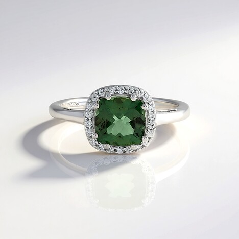 Anello in argento con Apatite Cromo