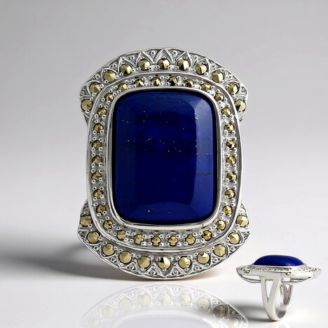 Anello in argento con Lapislazzuli (Annette classic)