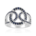 Blauer Saphir-Silberring