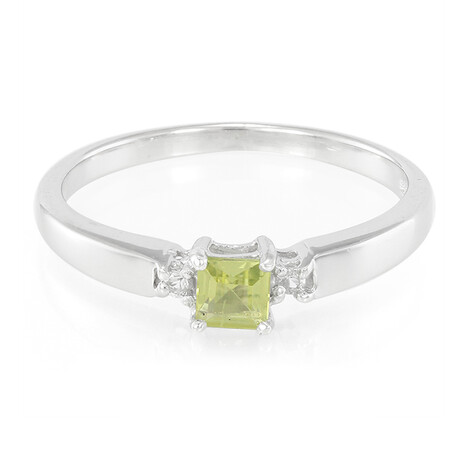 Bague en argent et Péridot de Mandchourie