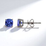 Boucles d'oreilles en or et Tanzanite AAA