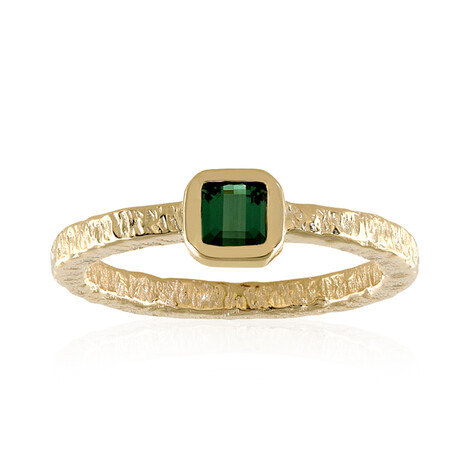 Grüner Benedito-Turmalin-Goldring (Adela Gold)