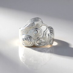 Anello in argento con Diamante I2 (H) (SAELOCANA)