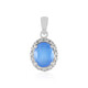 Ciondolo in argento con Calcedonio Blu