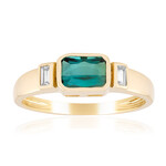 Gouden ring met een groene Benedito toermalijn