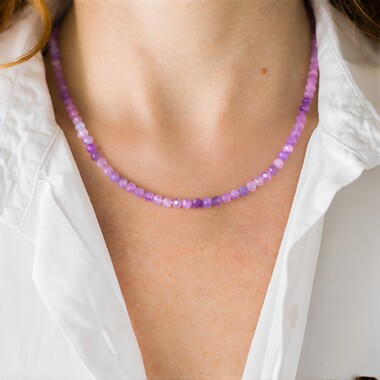 Collana in argento con Kunzite