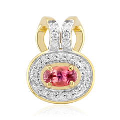 Pendentif en or et Saphir Padparadscha