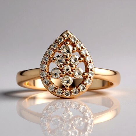 Anello in oro con Diamante Rose de France SI1 di Argyle (Annette)