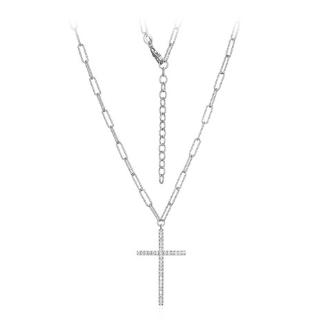 Weißer Topas-Silberhalskette