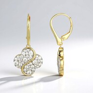 Boucles d'oreilles en argent et Zircon (Adela Silber)