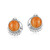 Pendientes en plata con Ostra espinosa naranja (Desert Chic)