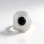 Anello in argento con Opale Mezezo (Ornaments by de Melo)