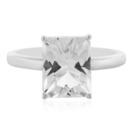 Weißer Topas-Silberring