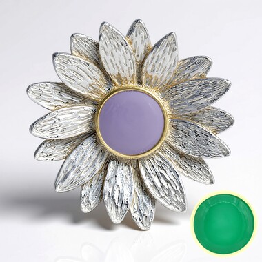Zilveren hanger met een lavendel jade (MONOSONO COLLECTION)