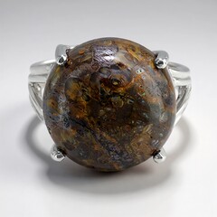 Anello in argento con Quarzo Dinosauro