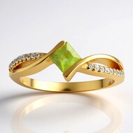 Bague en argent et Sphène