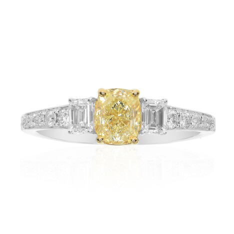 Anillo en oro con Diamante amarillo SI2 (CIRARI)