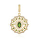 Ciondolo in argento con Diopside Russo