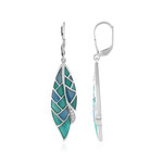 Pendientes en plata con Zircón (Adela Silber)